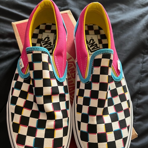 Vans Shoes - Classic Slip-On Crazy Check Cmyk/Multi Vans